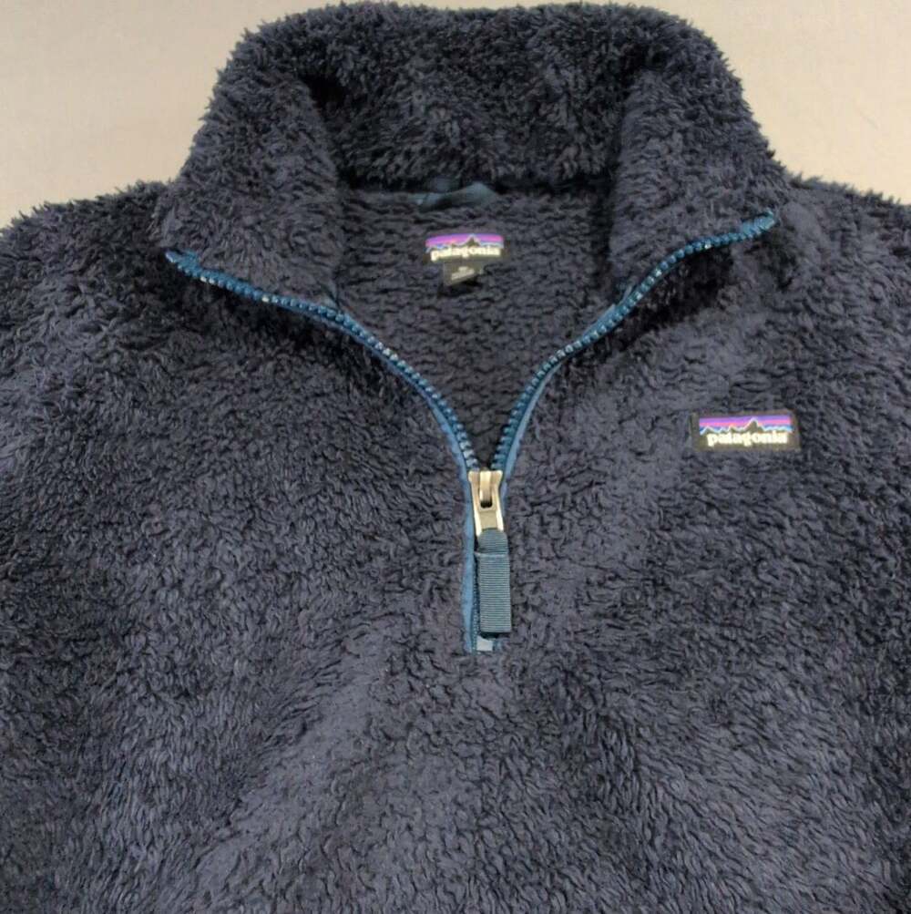 Patagonia Los Gatos 1/4-Zip Fleece Pullover Size XL Navy Blue